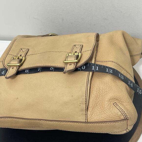 VTG Fossil Women's Tate Hobo Leather Shoulder Bag Light Tan - Picture 6 of 15